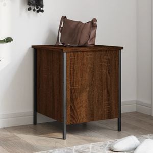 Banca de depozitare vidaXL, 40x42.5x50 cm, lemn prelucrat, stejar maro