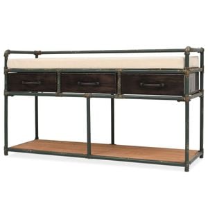 Banca de depozitare cu perna vidaXL, 107.5x34.5x59 cm