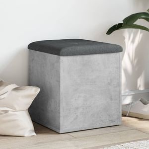 Banca de depozitare vidaXL, gri beton, 42x42x45 cm, lemn prelucrat