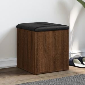 Banca de depozitare vidaXL, stejar maro, 42x42x45 cm, lemn prelucrat