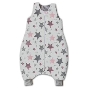 Sac de dormit cu picioare pentru copii 18-36 luni Kidizi All Pink Stars, 1 tog