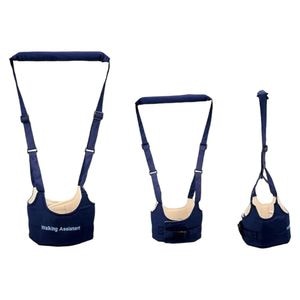 Ham pentru mers NOVOKIDS First Walking Assistant, Cu maner comfortabil, Intaritura, Material moale, Max 15 kg, Lavabil, Bleumarin