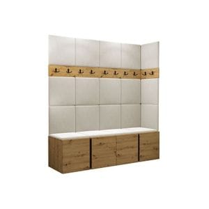 Cuier Hol Luca 12, artisan cu tapiterie bej 188 x 168 x 45.6 cm