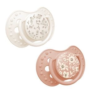 Suzeta silicon Dynamic Lovi, Blossom 18+ luni, 2 bucati,  ivory
