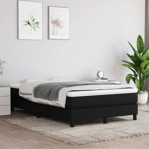 Saltea de pat vidaXL, cu arcuri, 120x200x20 cm, textil, negru