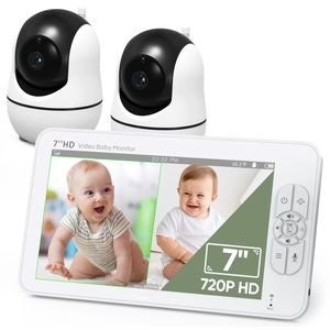 Baby Monitor LikeSmart BabyStar DUO, Ecran HD XXL 7" Inch LCD, VOX, Mod Nocturn, Baterie 4000mAh, Monitorizare Temperatura, Alarma, Cantece de Leagan