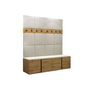 Cuier Hol Luca 13, artisan cu tapiterie bej 188 x 168 x 45.6 cm