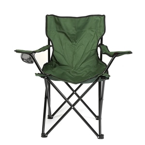 Scaun pentru camping PROCART, pliabil si portabil, suport pahar, 50x82x80 cm, verde