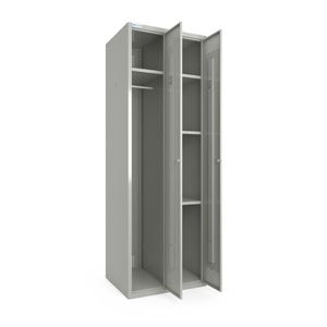 Dulap metalic dublu, tip vestiar, 180x60x50 cm, 2 usi, gri