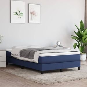 Saltea de pat vidaXL, cu arcuri, albastru, 120x200x20 cm, textil, fermitate medie