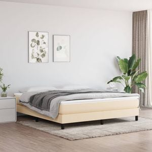 Saltea de pat vidaXL, cu arcuri, crem, 180x200x20 cm, textil, fermitate medie