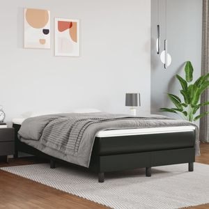 Saltea vidaXL, negru, 120 x 200 x 20 cm, piele ecologica, fermitate medie