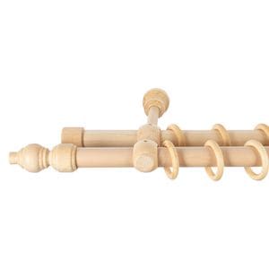 Galerie dubla lemn masiv Filigrano, nuanta natur, 360 cm - kit complet