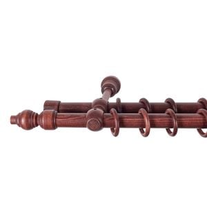 Galerie dubla lemn masiv Filigrano, nuanta mahon, 400 cm - kit complet