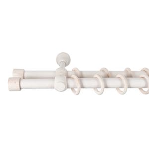 Galerie dubla lemn masiv Cafiro, nuanta alb-antic, 400 cm, kit complet