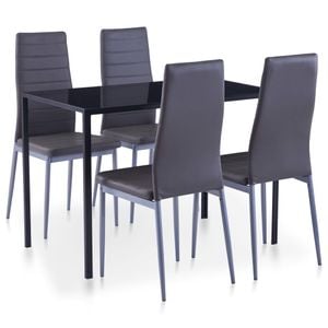 Set mobilier de bucatarie vidaXL, 5 piese, gri