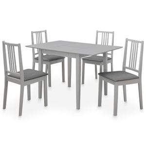 Set mobilier de bucatarie vidaXL, 5 piese, gri, MDF
