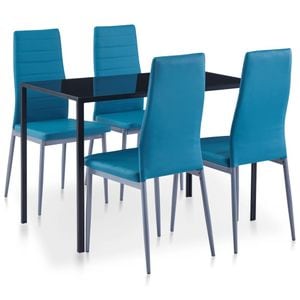 Set mobilier de bucatarie vidaXL, 5 piese, albastru