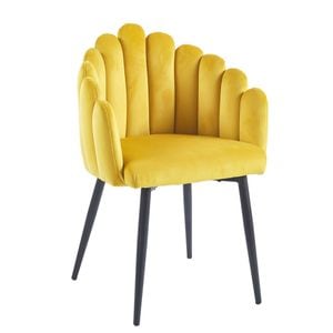 Scaun Living KJC113, 58 x 61.5 x 85 cm, galben