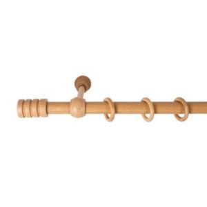 Galerie simpla lemn masiv Pisa, consola standard, nuanta stejar, 400 cm, kit complet