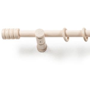 Galerie simpla lemn masiv Pisa, consola moderna, nuanta alb-antic, 360 cm, kit complet