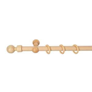 Galerie simpla lemn masiv Giro, consola clasica, nuanta natur, 240 cm, kit complet