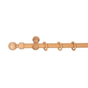 Galerie simpla lemn masiv Giro, consola clasica, nuanta stejar, 280 cm, kit complet