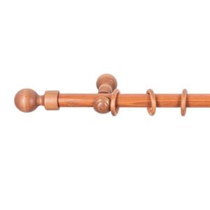 Galerie simpla lemn masiv Giro, consola clasica, nuanta cires, 240 cm, kit complet
