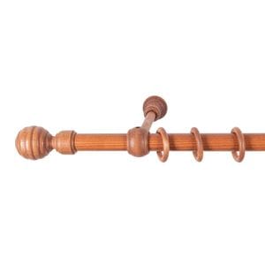 Galerie simpla lemn masiv Regal, consola standard, nuanta cires, 400 cm - kit complet