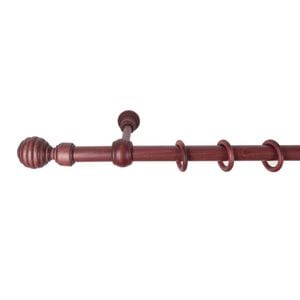 Galerie simpla lemn masiv Regal, consola standard, nuanta mahon, 400 cm - kit complet