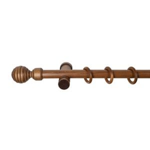 Galerie simpla lemn masiv Regal, consola moderna, nuanta nuc, 200 cm, kit complet