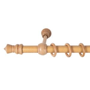 Galerie simpla lemn masiv King, consola standard, nuanta stejar, 280 cm, kit complet