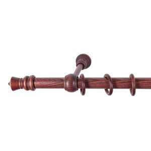 Galerie simpla lemn masiv King, consola standard, nuanta mahon, 400 cm, kit complet