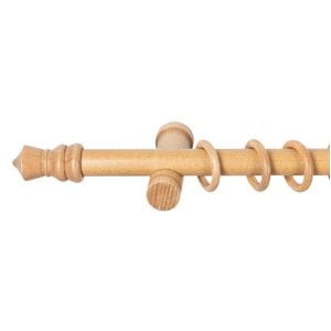 Galerie simpla lemn masiv King, consola moderna, nuanta stejar, 400 cm, kit complet