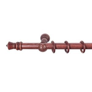 Galerie simpla lemn masiv King, consola clasica, nuanta mahon, 400 cm, kit complet