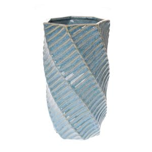 Vaza decorativa Ella Home Spiral, ceramica, 13x23 cm, albastru