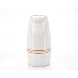 Vaza decorativa Ella Home White, ceramica, 12x23 cm, alb