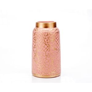 Vaza decorativa Ella Home Curves, ceramica, 11.5 x 21 cm, roz