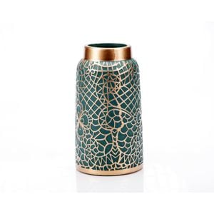 Vaza decorativa Ella Home Curves, ceramica, 11.5 x 21 cm, verde