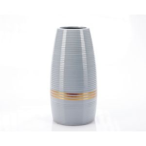 Vaza decorativa Ella Home Green, ceramica, 12 x 23 cm, gri