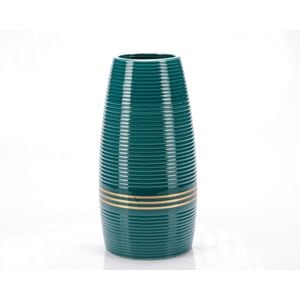 Vaza decorativa Ella Home Green, ceramica, 12 x 23 cm, verde