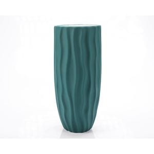 Vaza decorativa Ella Home Waves, ceramica, 12 x 12 x 29 cm, verde