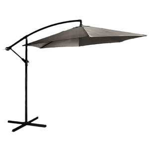 Umbrela de gradina suspendata Azay Interiors, 300 cm, aluminiu/poliester, 220 g/mp, gri