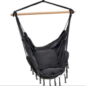 Scaun-hamac Azay, 100x90 cm, negru