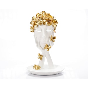 Statueta Ella Home Crown White, rasina, 11x15.5x24 cm
