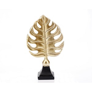 Statueta Ella Home Leaf Gold, rasina, 13x5.5x22.5 cm