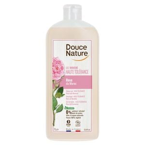 Gel de dus cu inalta toleranta cu apa de trandafiri  Douce Nature  1L