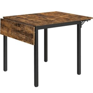 Masa de bucatarie sau living VASAGLE, extensibila, pentru spatii mici, stil industrial, 75x78x85/120cm, maro