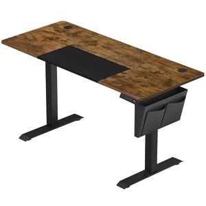 Birou  SONGMICS cu reglaj electric pe inaltime, memorie cu 4 inaltimi, 60x140x(72-120)cm, maro rustic