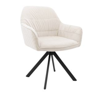 Scaun Living Tapitat KJC3846, 64 x 63 x 82 cm, Bej
